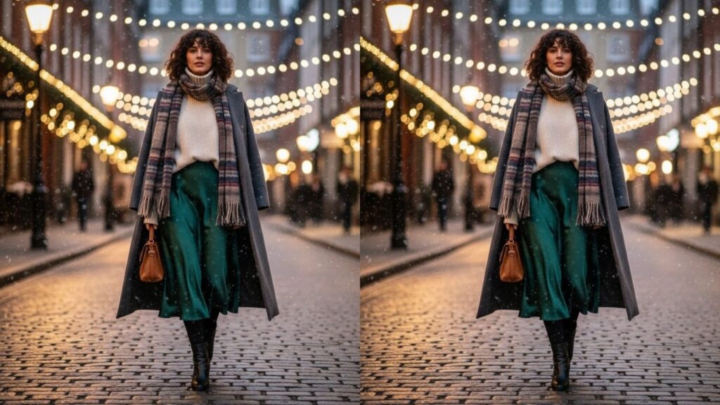 15 Satin Skirt Outfit Winter Ideas