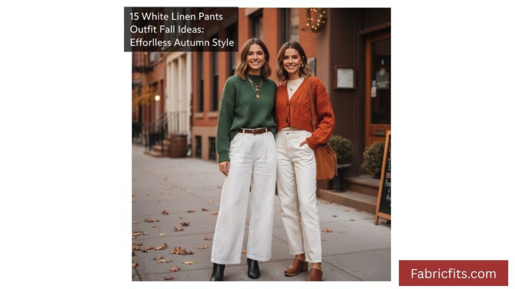 15 White Linen Pants Outfit Fall Ideas