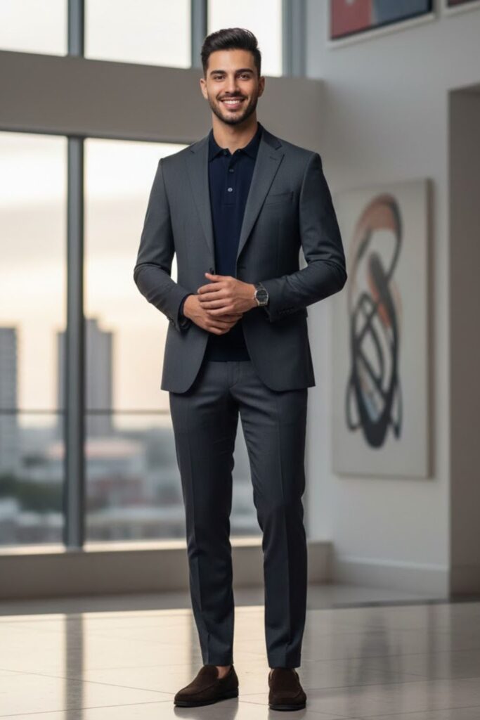 15. Polo Shirt with Suit