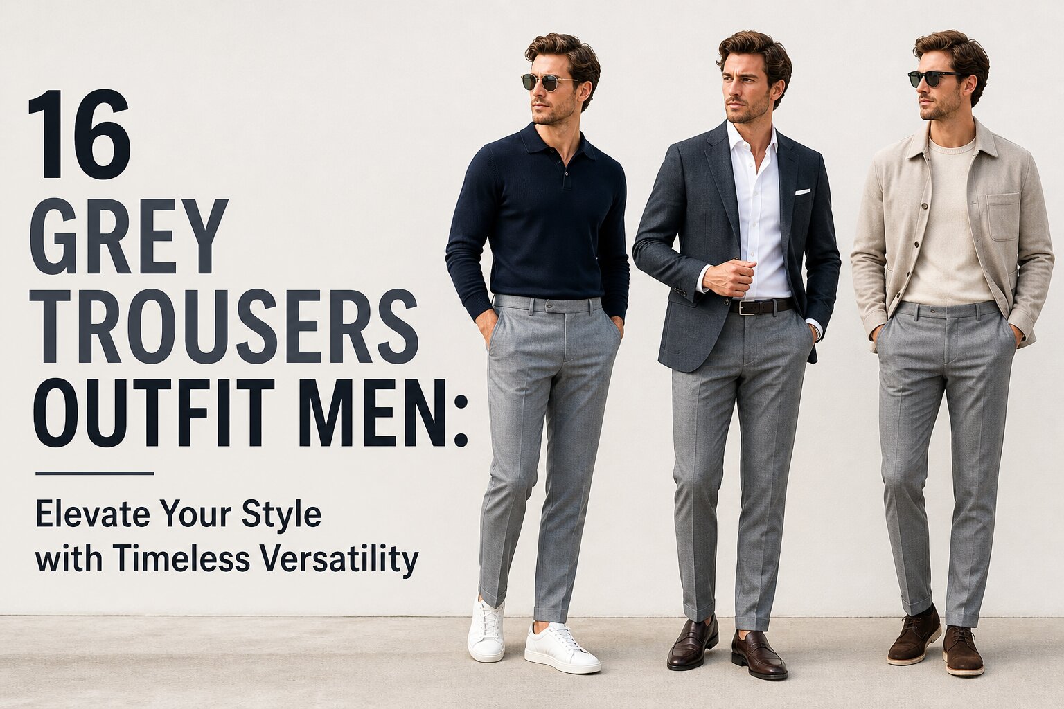 16 Grey Trousers Outfit Men: Elevate Your Style with Timeless Versatility