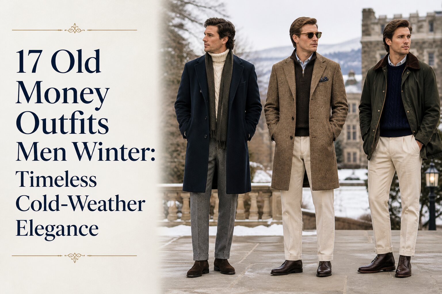 17 Old Money Outfits Men Winter: Timeless Cold-Weather Elegance