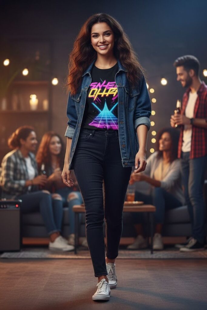 2. Graphic Tee and Slim-Fit Jeans