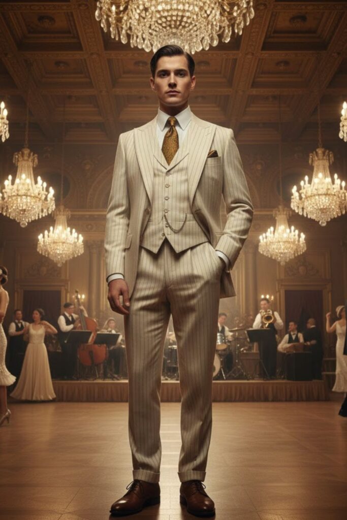 3. Gatsby Gentleman in a Three-Piece Suit