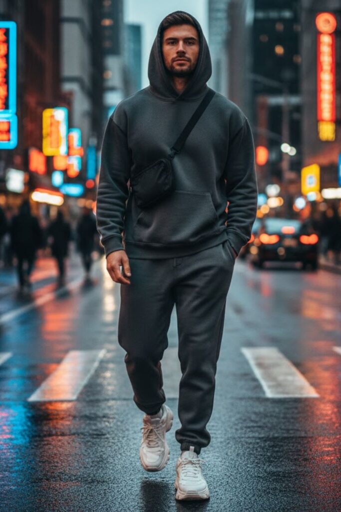 3. Sweatpants with a Hoodie