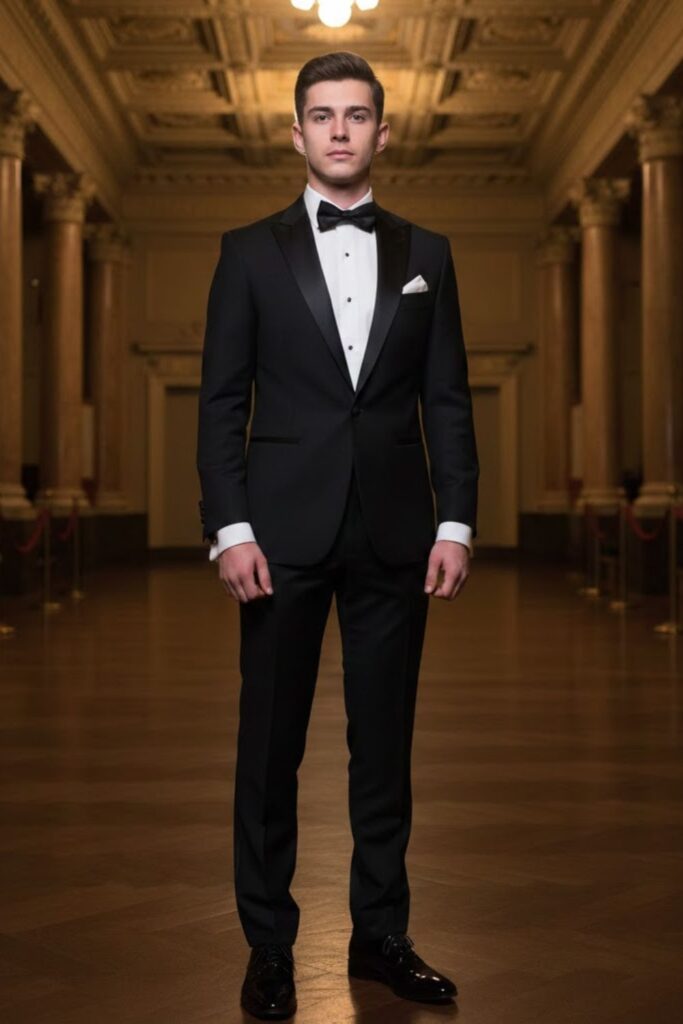 3. The Black Tuxedo with Satin Lapels