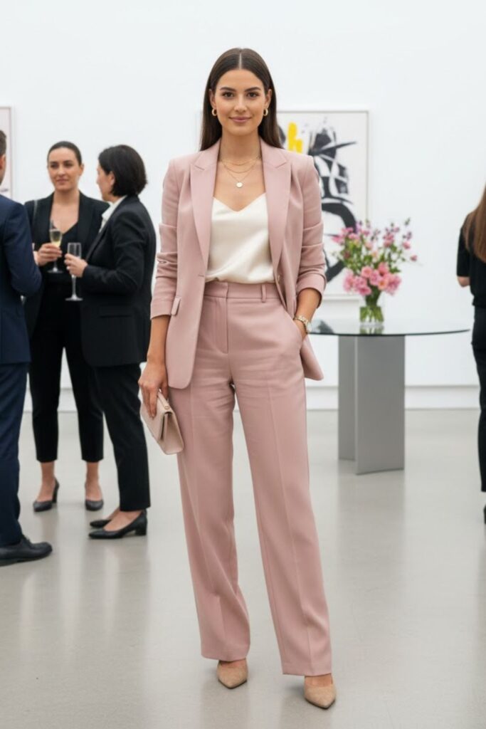 4. Elegant Blazer and Trousers Combo