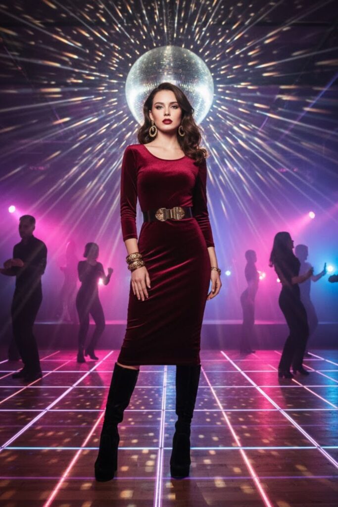 5. Velvet Bodycon Dress