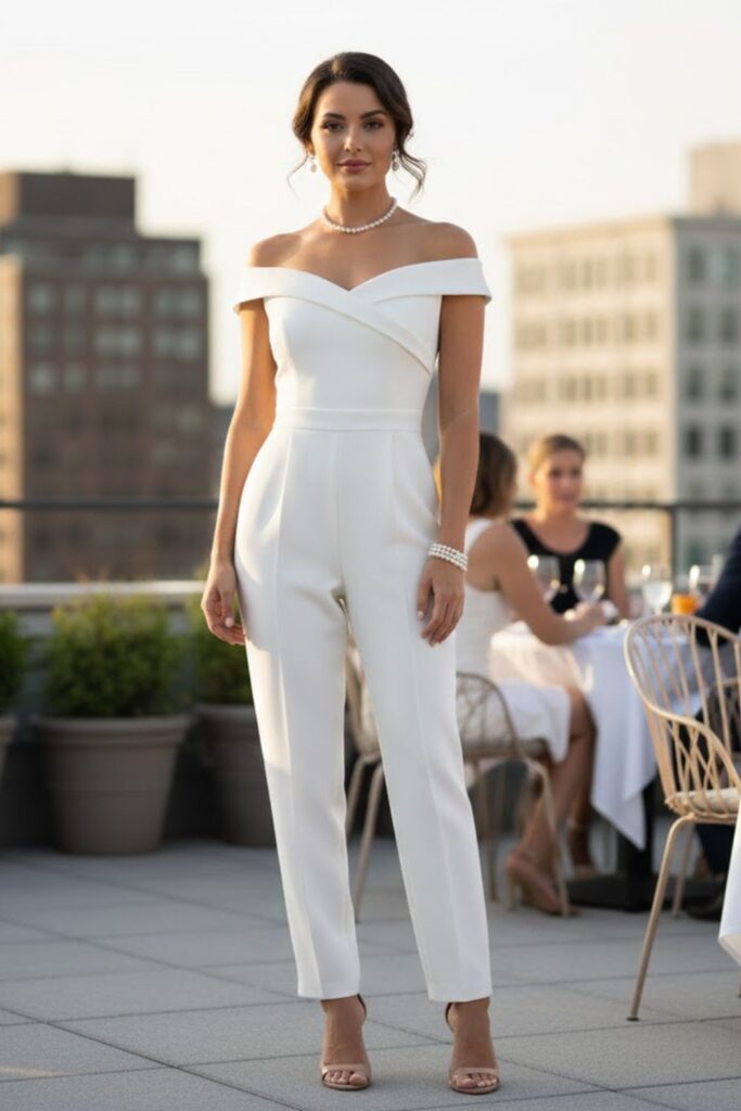 6. All-White Jumpsuit