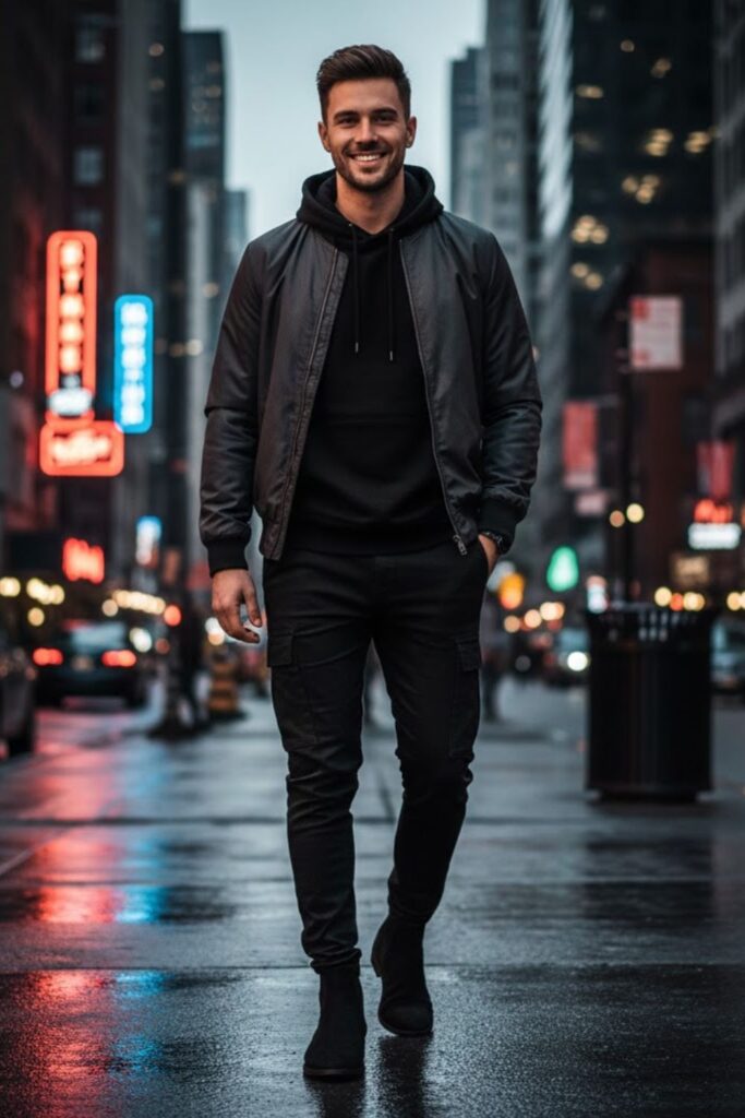 7. Chelsea Boots with Cargo Pants and a Hoodie