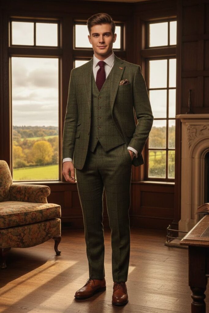 7. The Brown Tweed Suit