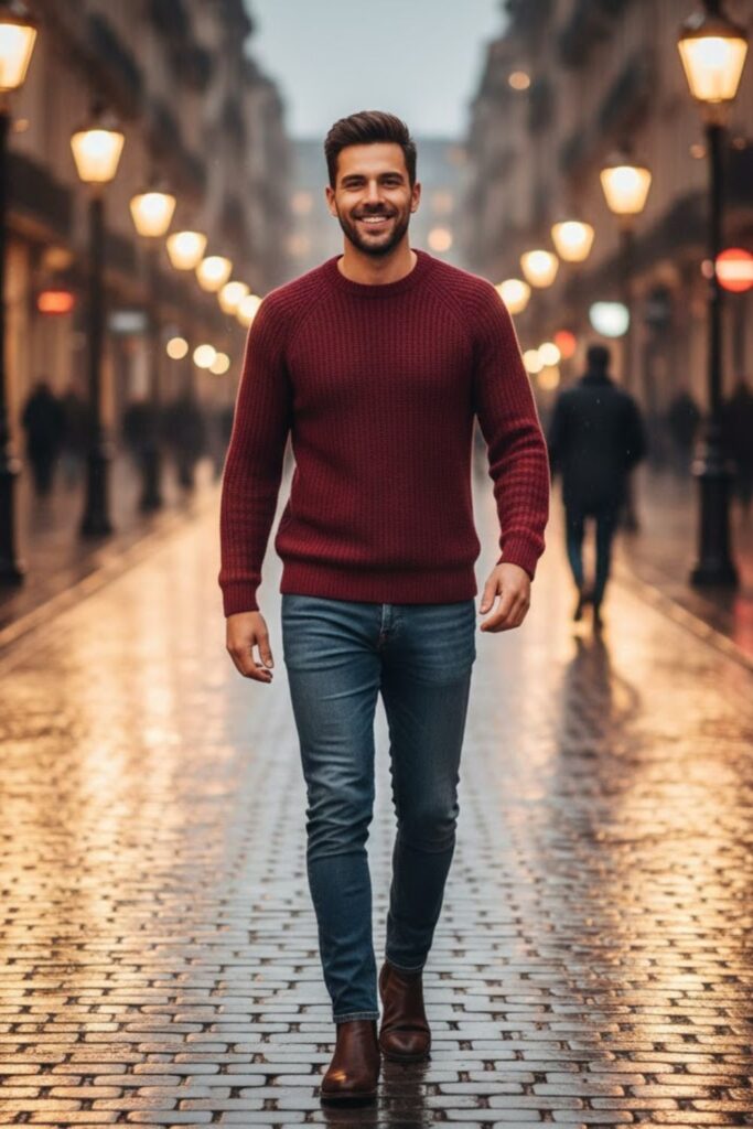 8. Blue Jeans with a Sweater