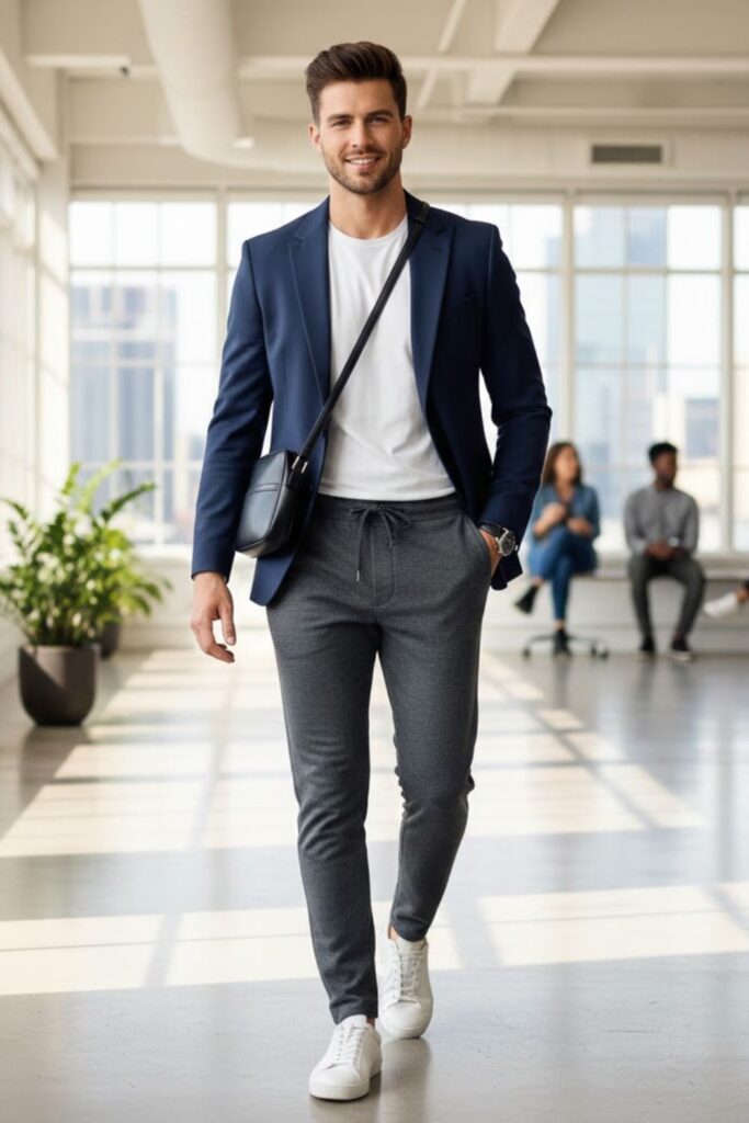 8. Sweatpants with a Blazer