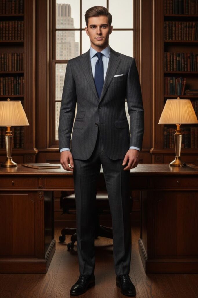 8. The Pinstripe Suit