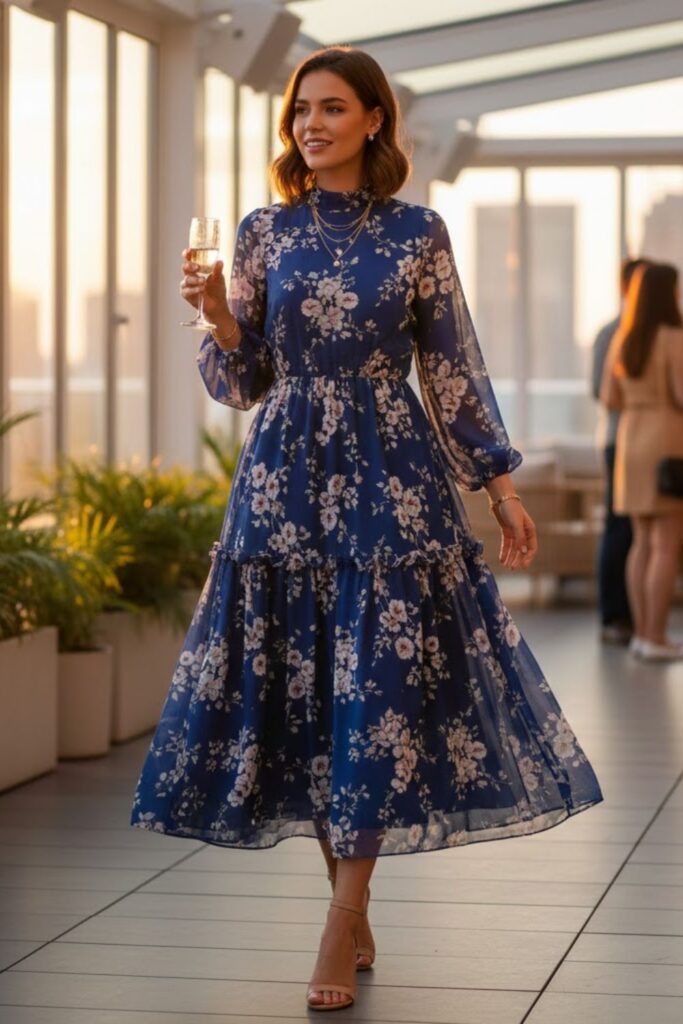 9. Flowy Chiffon Dress