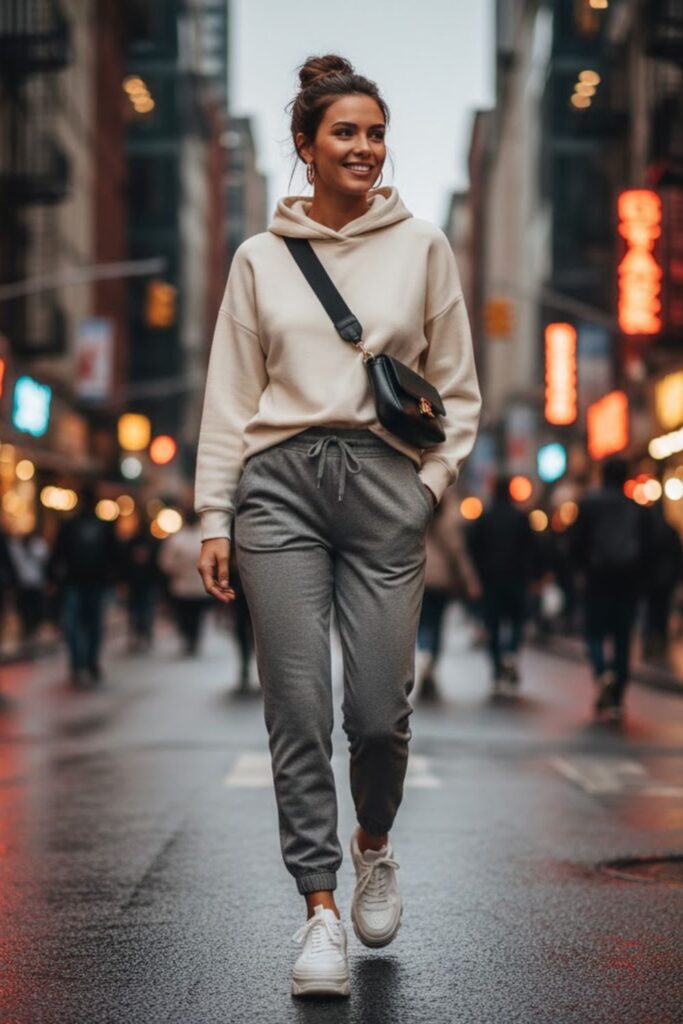 9. Grey Trousers with Hoodie