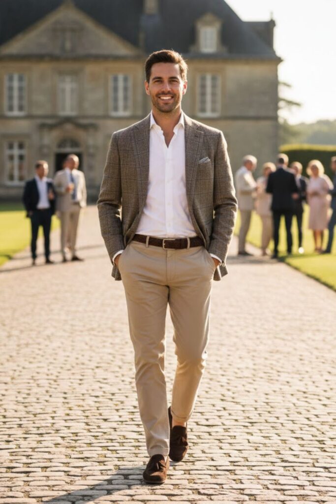 9. The Checked Blazer with Chinos