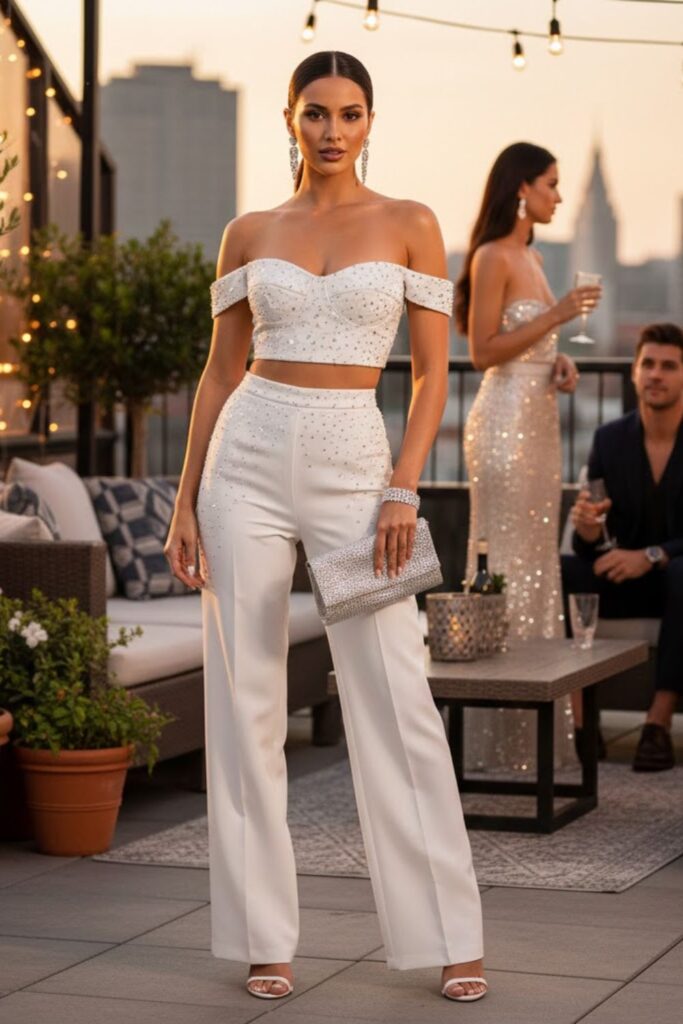 9. White Two-Piece Co-Ord Set
