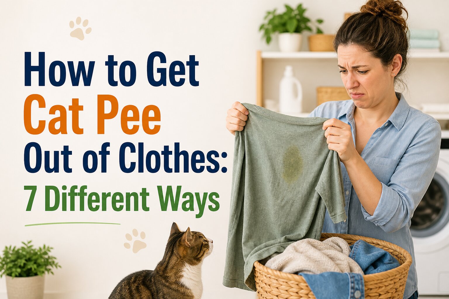 How to Get Cat Pee Out of Clothes: 7 Different Ways
