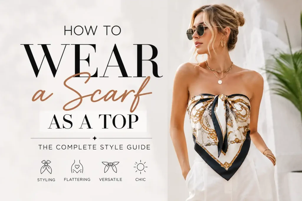 How to Wear a Scarf as a Top