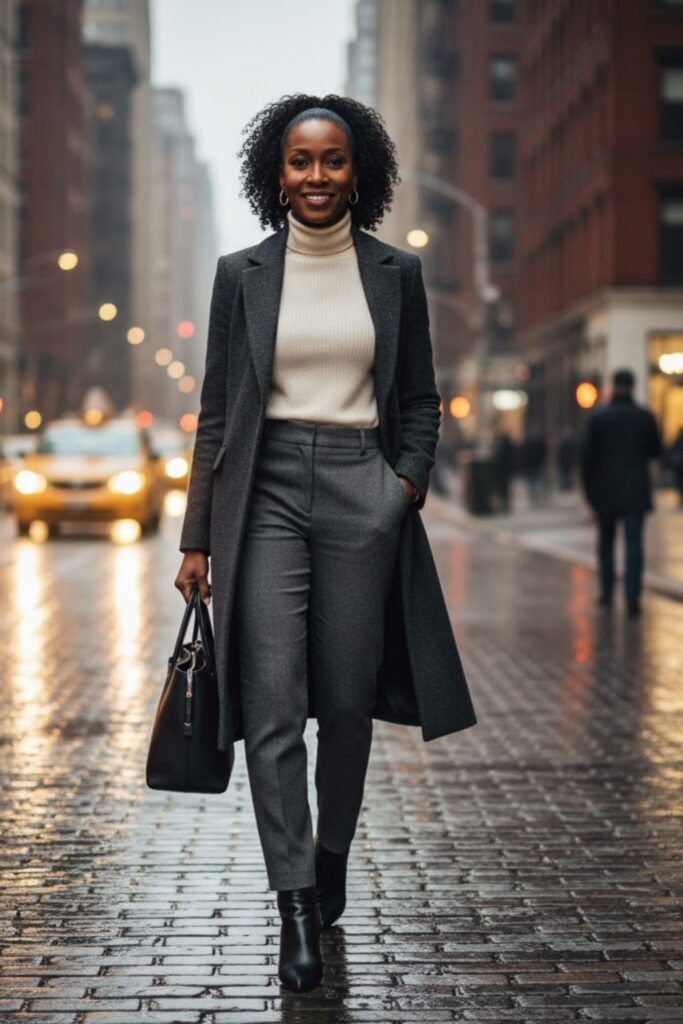 1. The Classic Wool Coat Ensemble