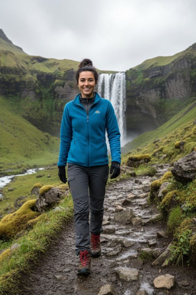 1. Thermal Top with Fleece Jacket and Hiking Pants