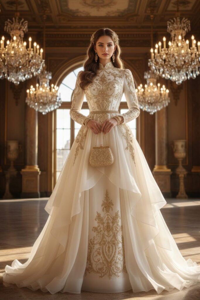 13. Ivory and Gold Timeless Luxury
