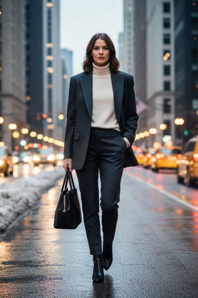 13. Oversized Blazer with Slim Pants