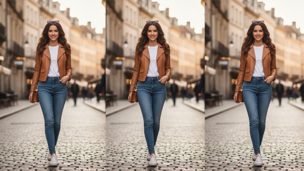 15 Chic Tan Leather Jacket Outfit Ideas