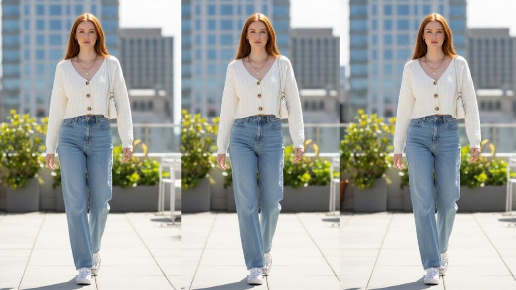 15 White Cropped Cardigan Outfits