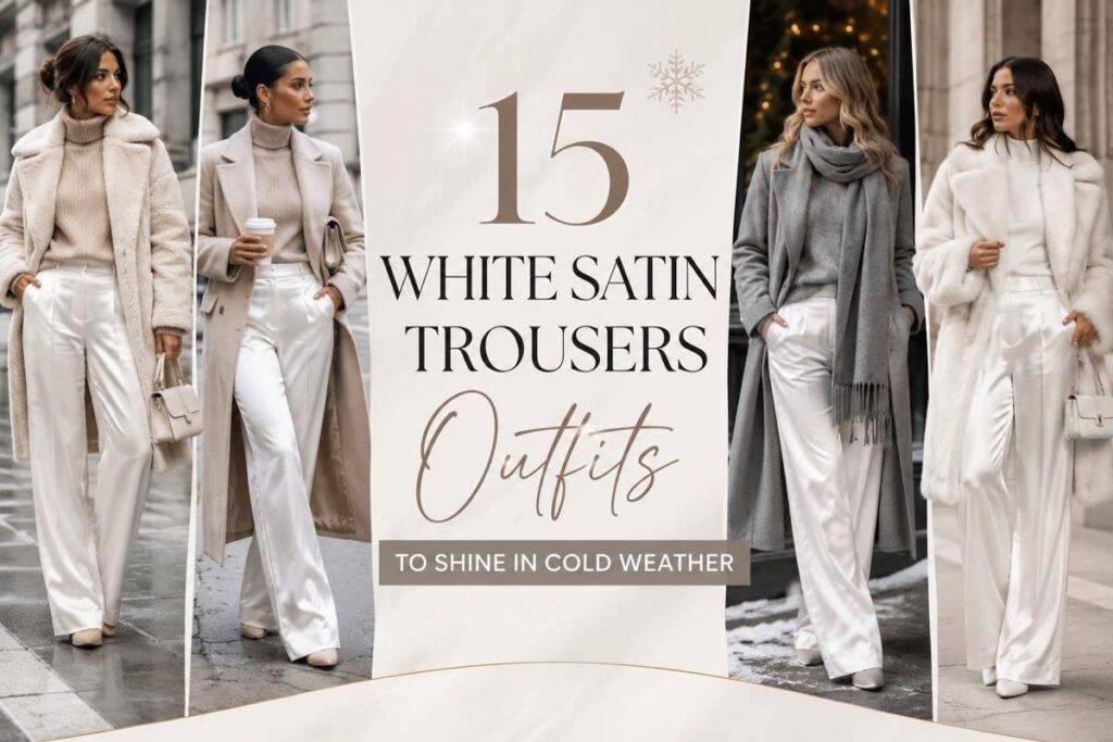 15 White Satin Trousers Outfits
