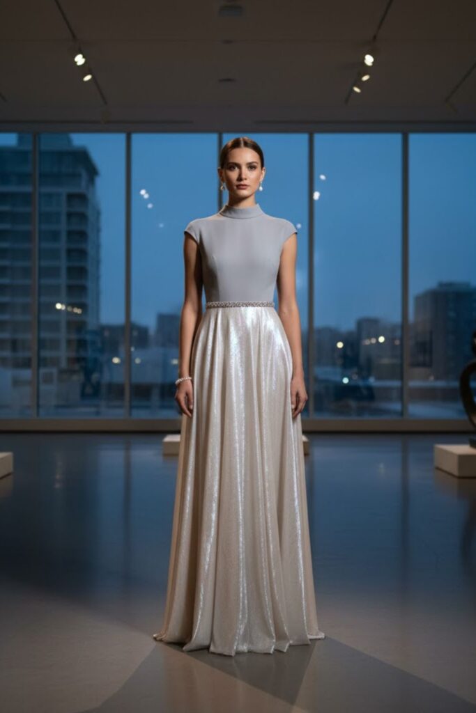15. Pearl and Gray Minimalist Harmony