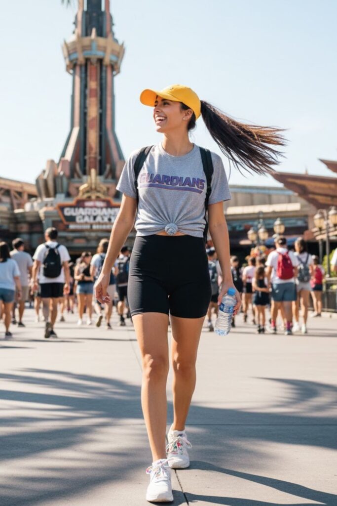 2. Graphic Tee with Biker Shorts Outfit