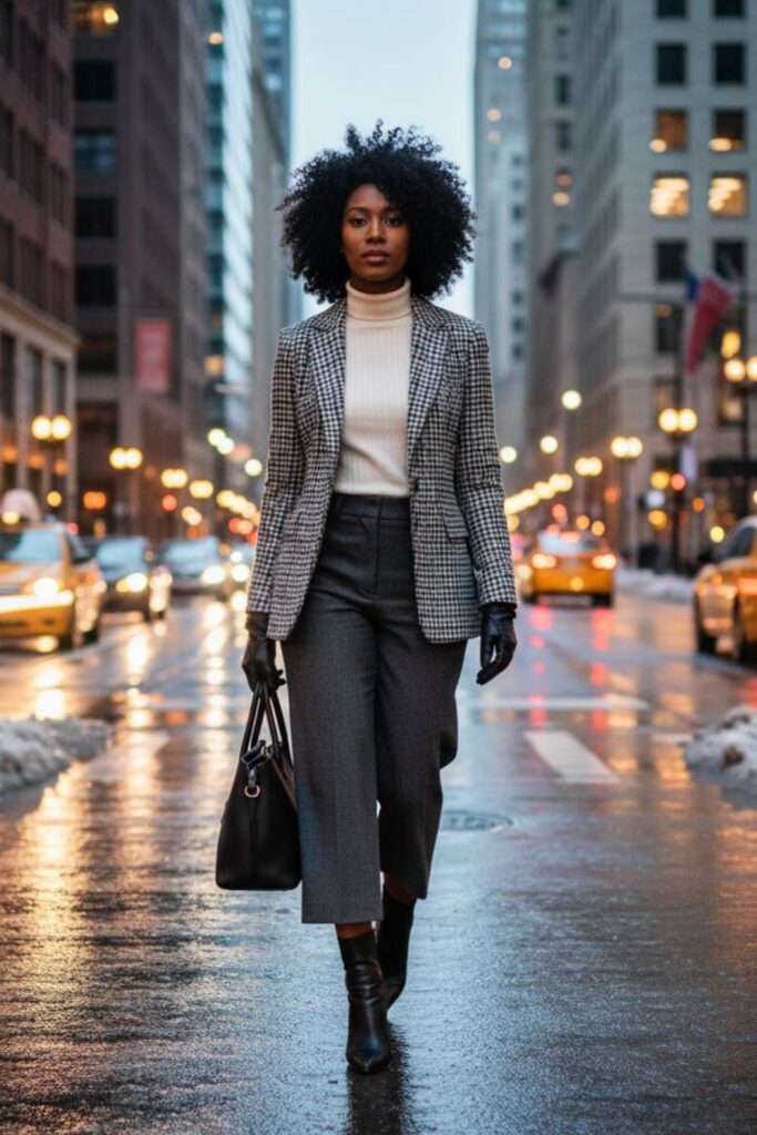 3. Layered Blazer Look