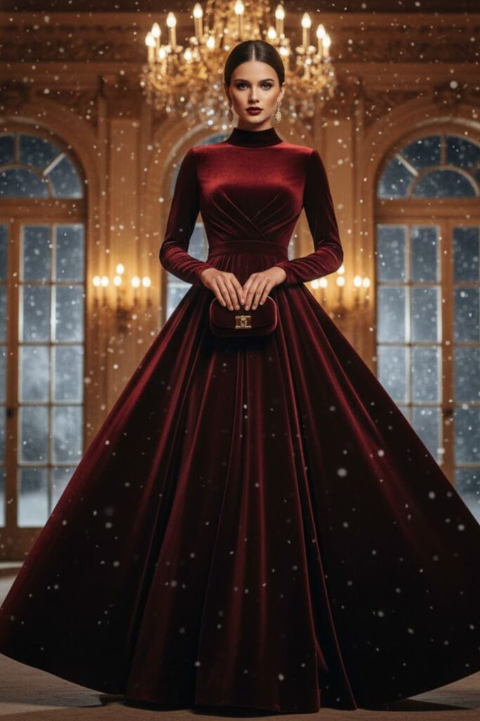 5. Burgundy Statement Coordination