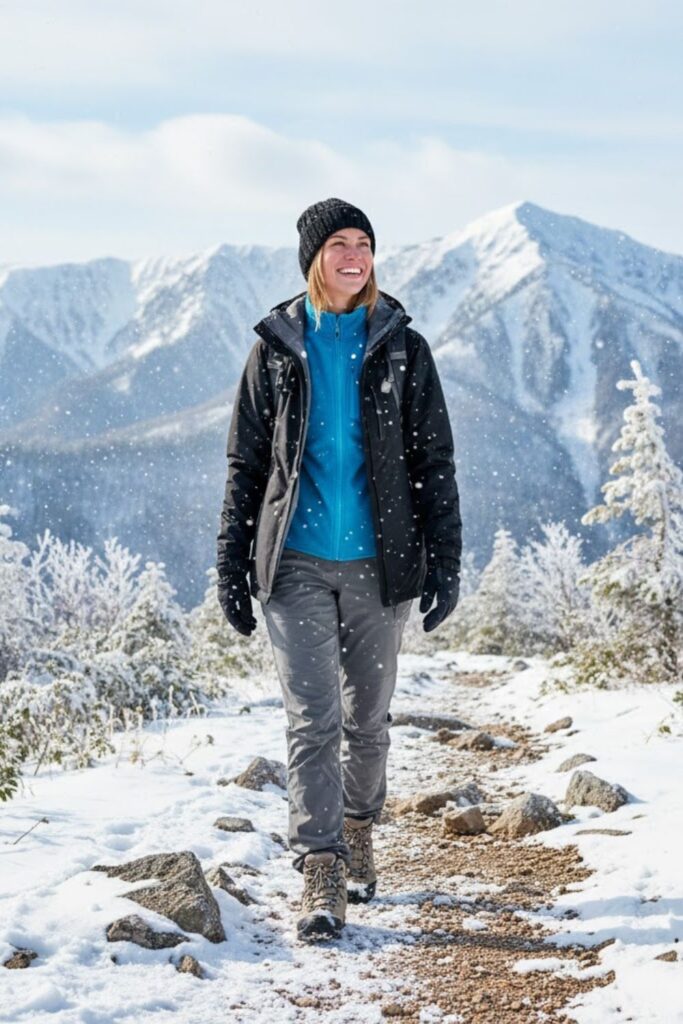 6. Windproof Jacket with Fleece Layer and Travel Pants