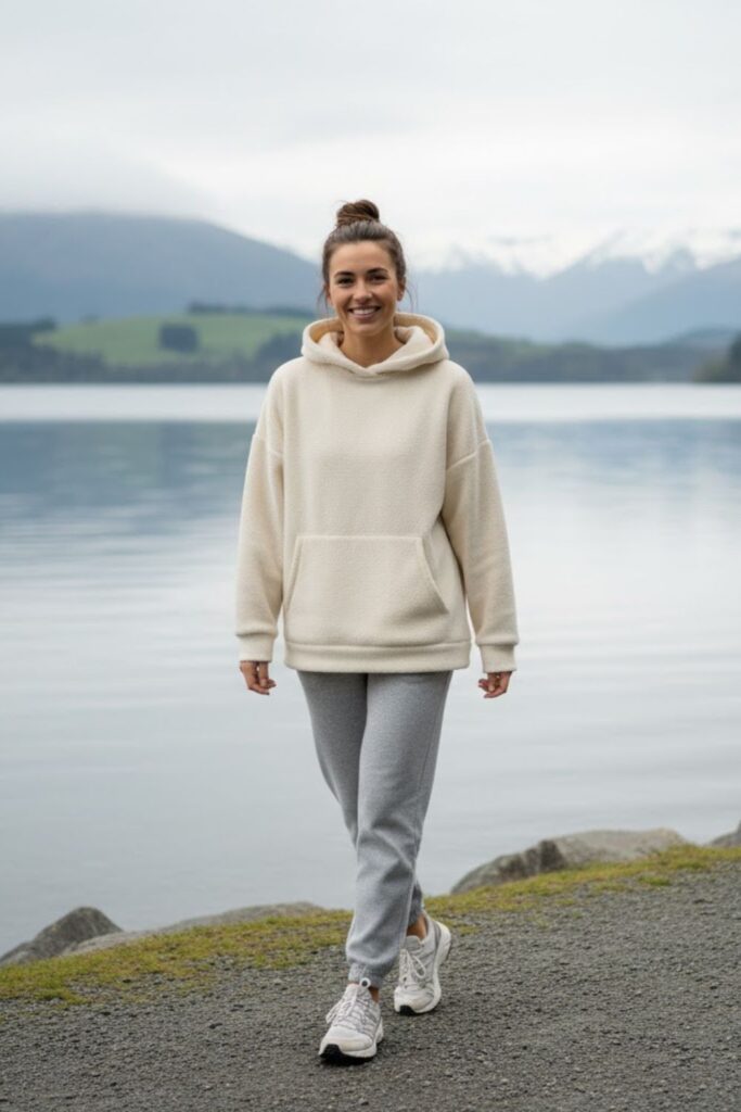 7. Hoodie with Joggers and Trainers