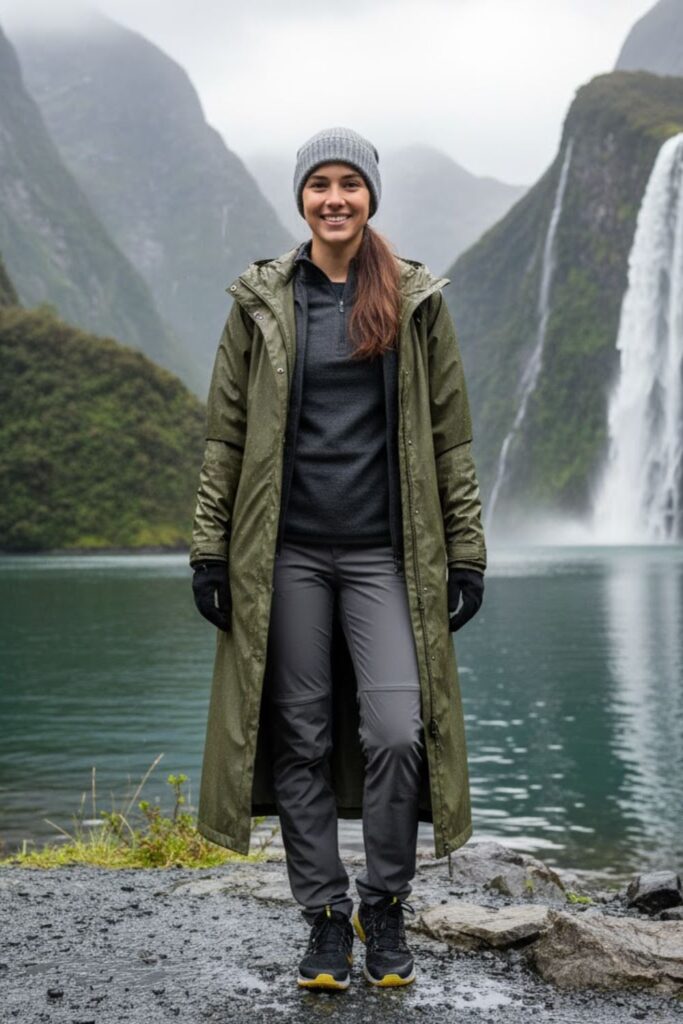 9. Raincoat with Trousers and Waterproof Sneakers