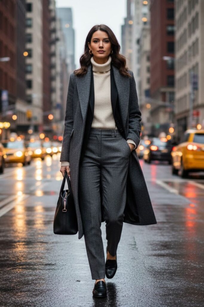 9. Structured Blazer with Wool Trousers