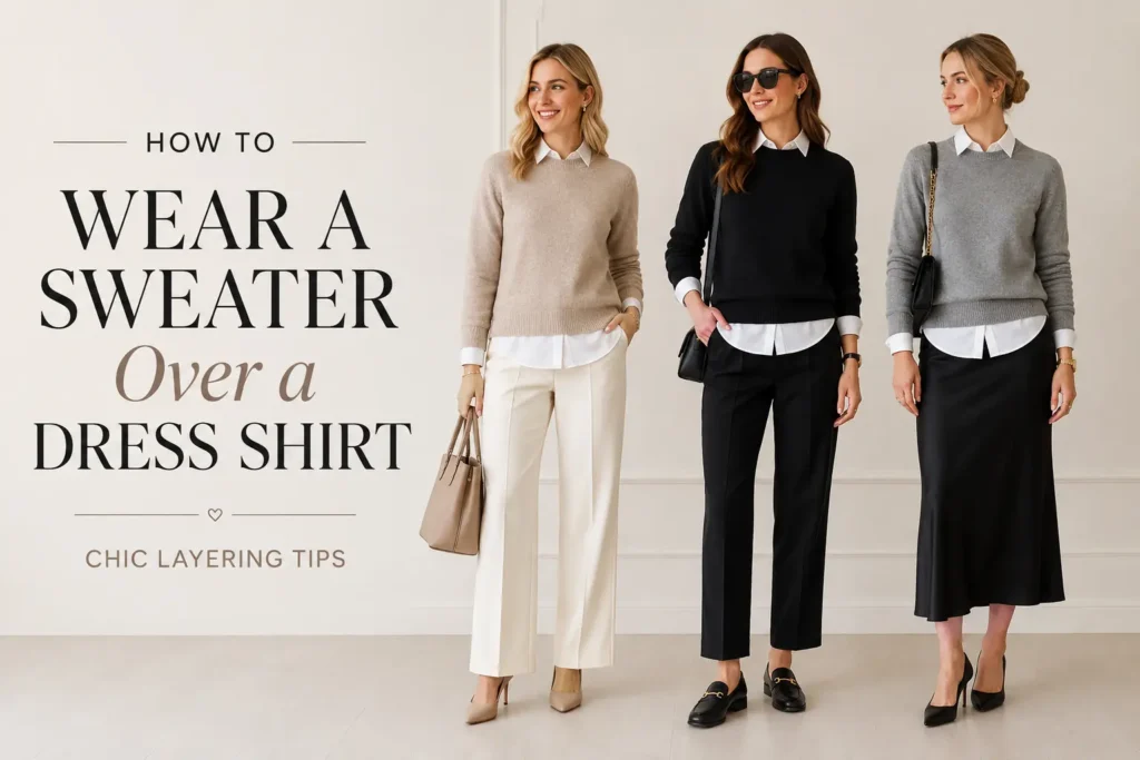How to Wear a Sweater Over a Dress Shirt: Chic Layering Tips
