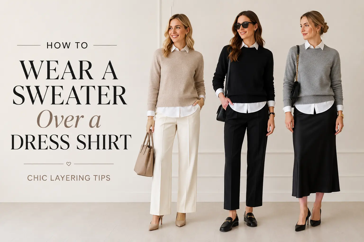 How to Wear a Sweater Over a Dress Shirt: Chic Layering Tips