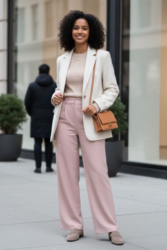 10. Soft Blazer With Knit Top and Pants