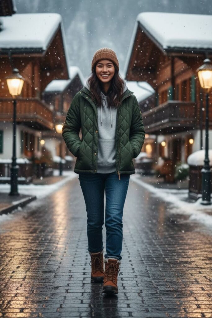10. Soft Hoodie with Quilted Jacket