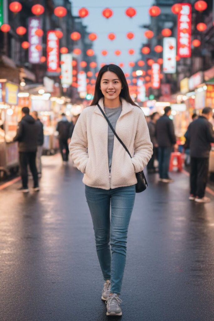 10. Zip-Up Fleece with Jeans