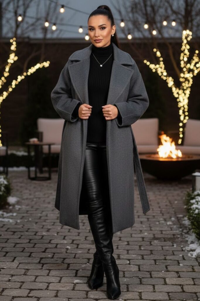 13. Oversized Coat With Slim Fit Layers