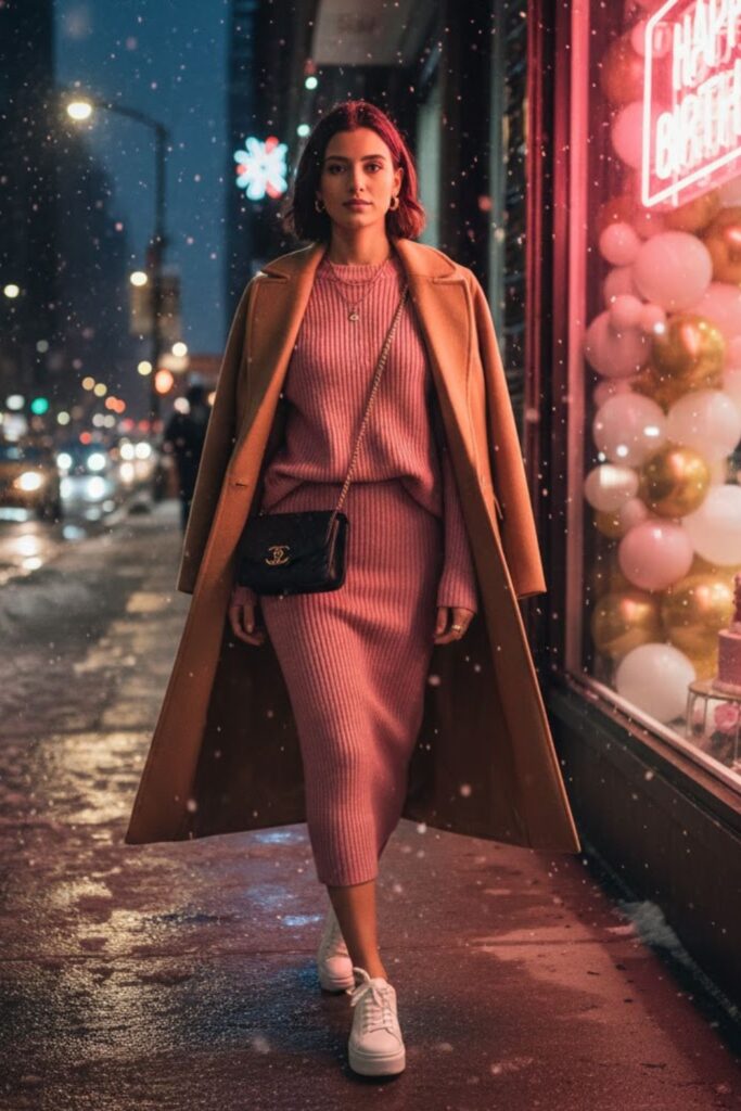 13. Sweater Set With Matching Skirt