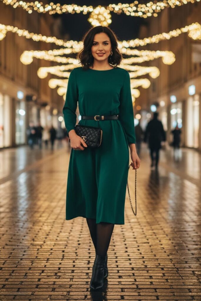 14. Long Sleeve Dress With Belt