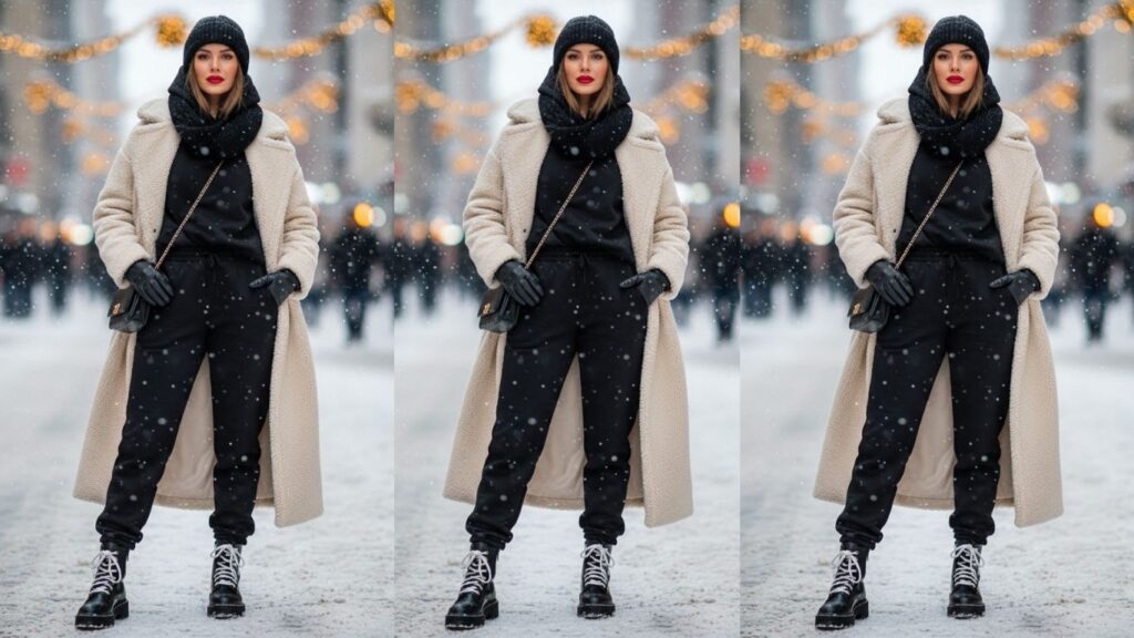 15 Black Sweatpants Outfit Winter Ideas