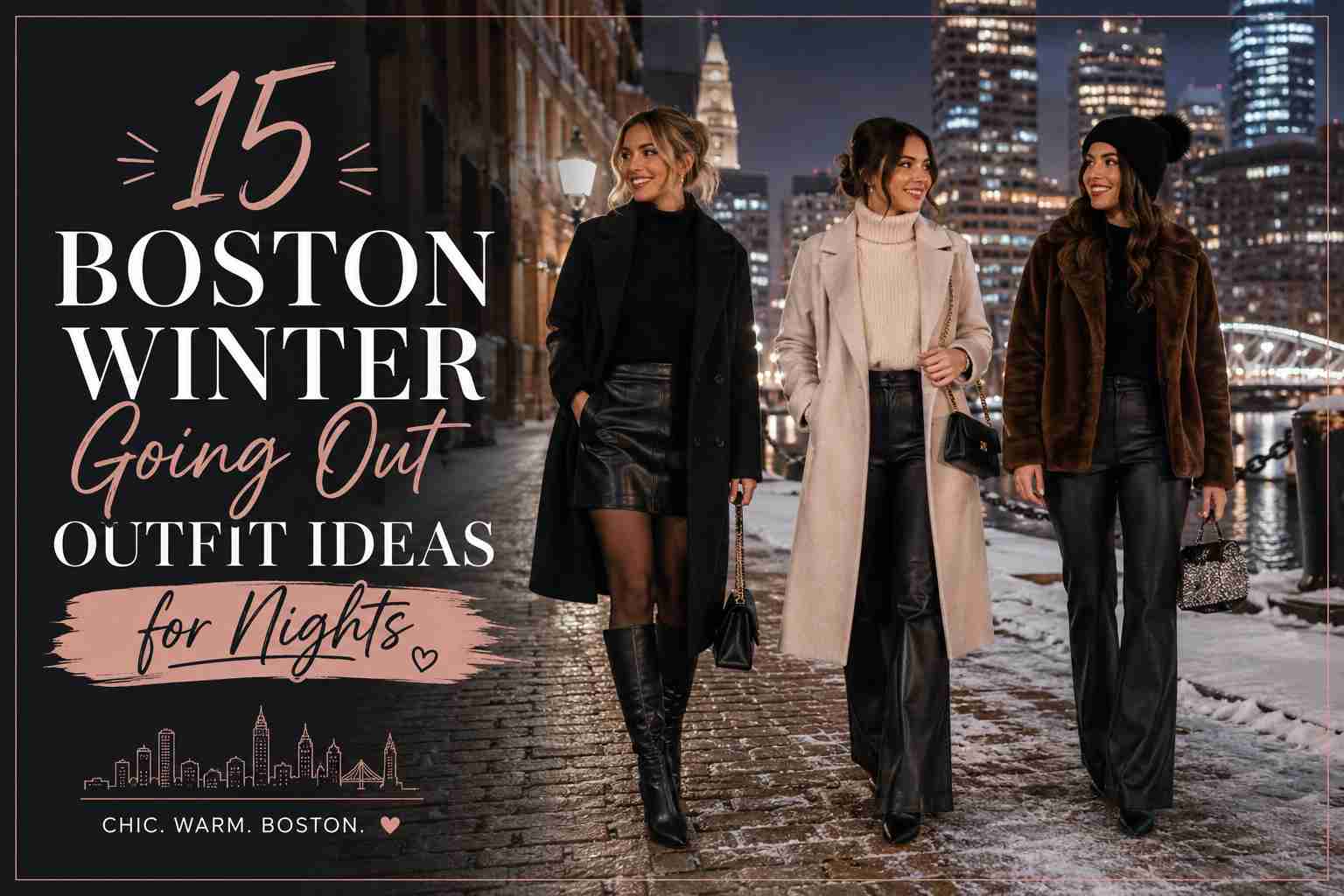 15 Boston Winter Going Out Outfit Ideas for Nights