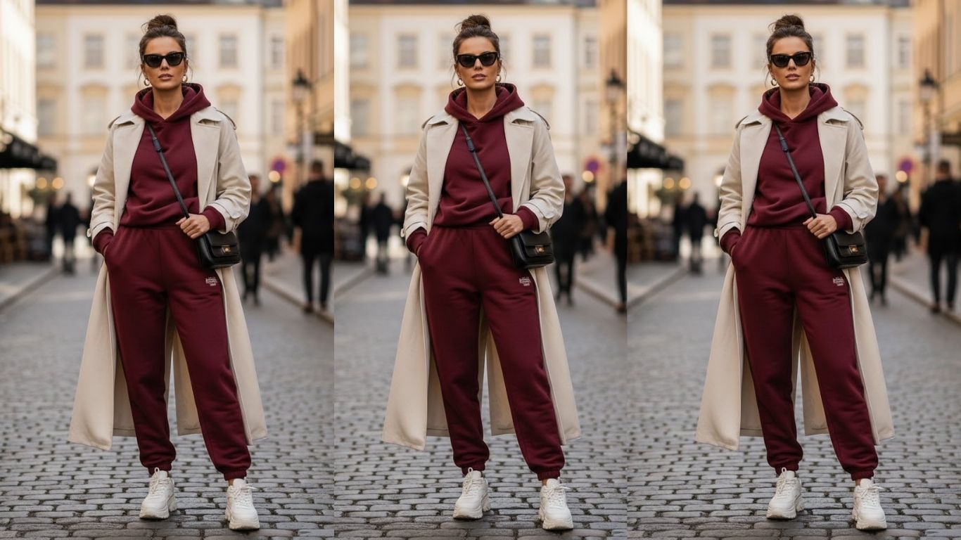 15 Burgundy Sweatpants Outfits That Are Stylish & Comfortable