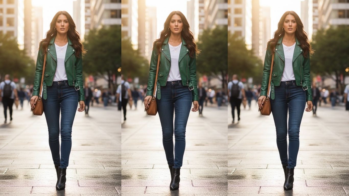 15 Green Leather Jacket Outfit Ideas for Effortless Everyday Style